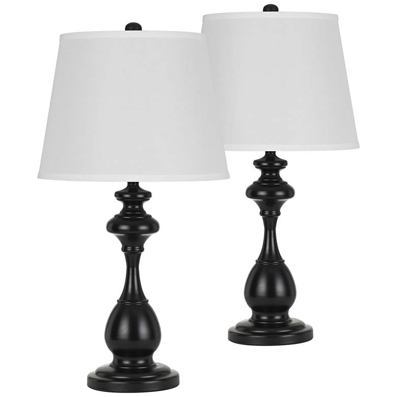 Image 1 Dark Bronze Metal Table Lamp Set of 2