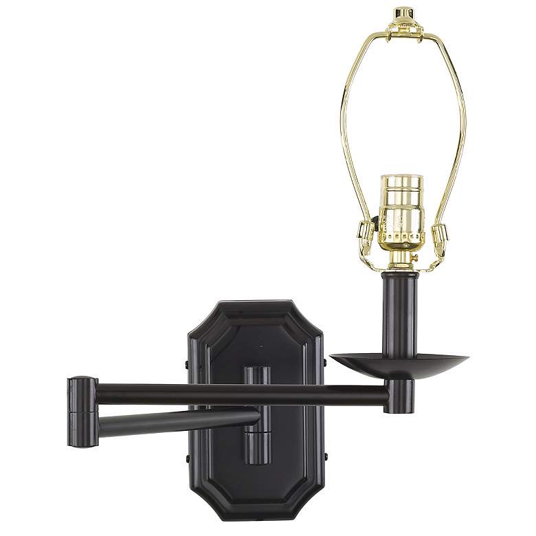 Image 1 Dark Bronze Plug-In Swing Arm Wall Lamp Base