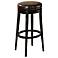 Dark Brown Faux Leather 26" High Swivel Counter Stool