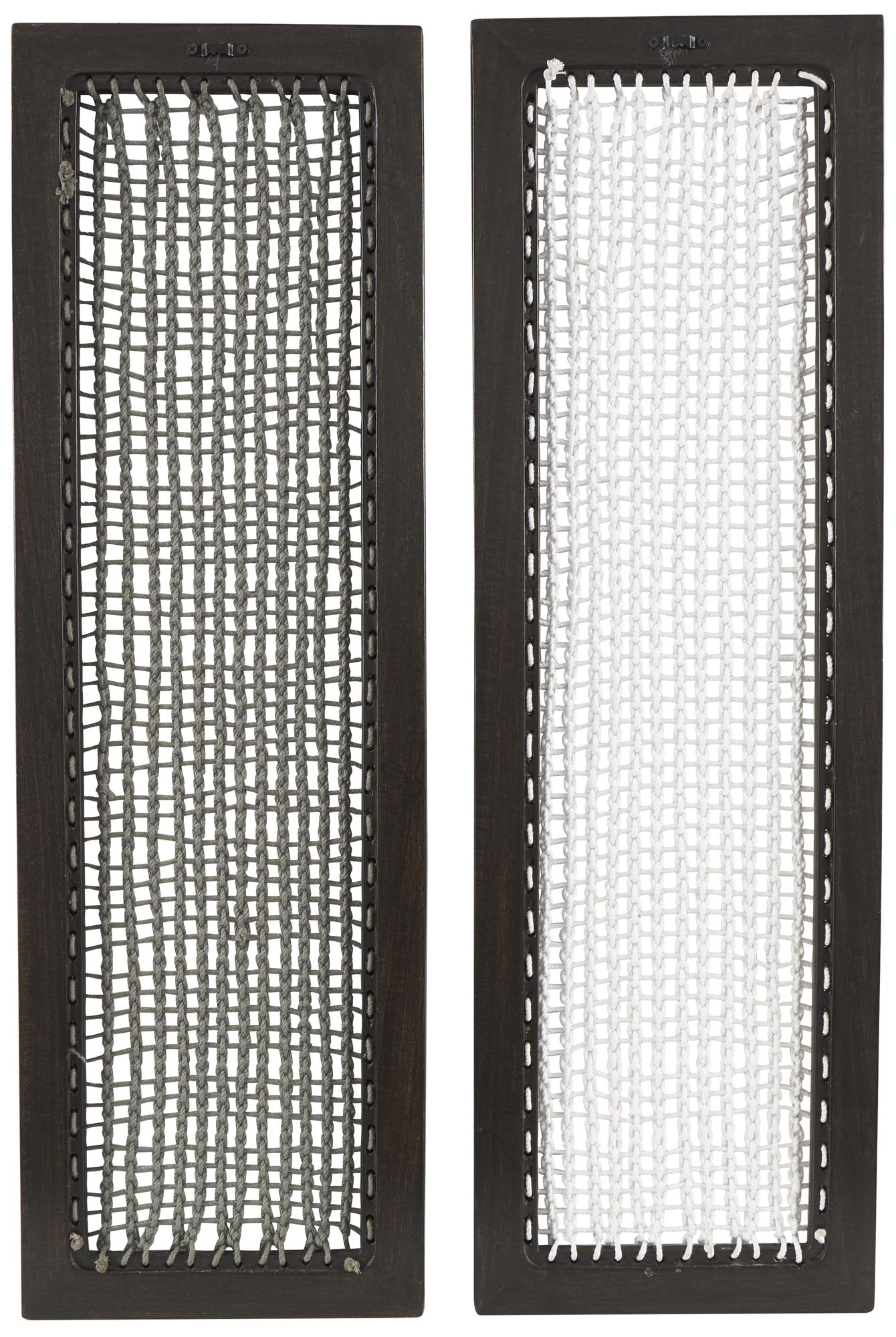 Image 5 Dark Brown Mango Wood Modern Wall Decor, S/2 12"W, 38"H more views