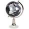 Dark Brown Metal 15" High Decorative Spinning Globe