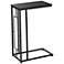 Dark Brown Metal Contemporary Accent Table, 10" x 19" x 26"