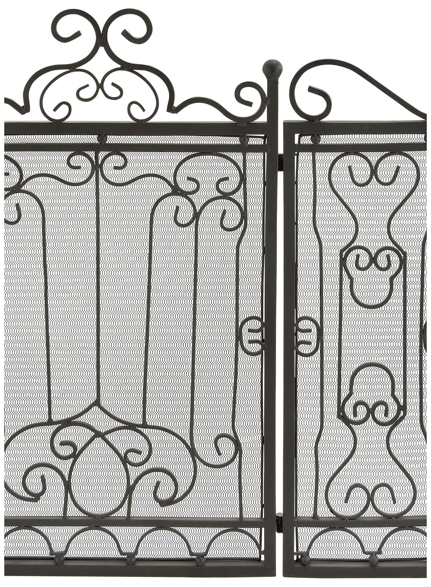Image 3 Dark Brown Metal Traditional Fireplace Screen, 48" x 1" x 38" more views