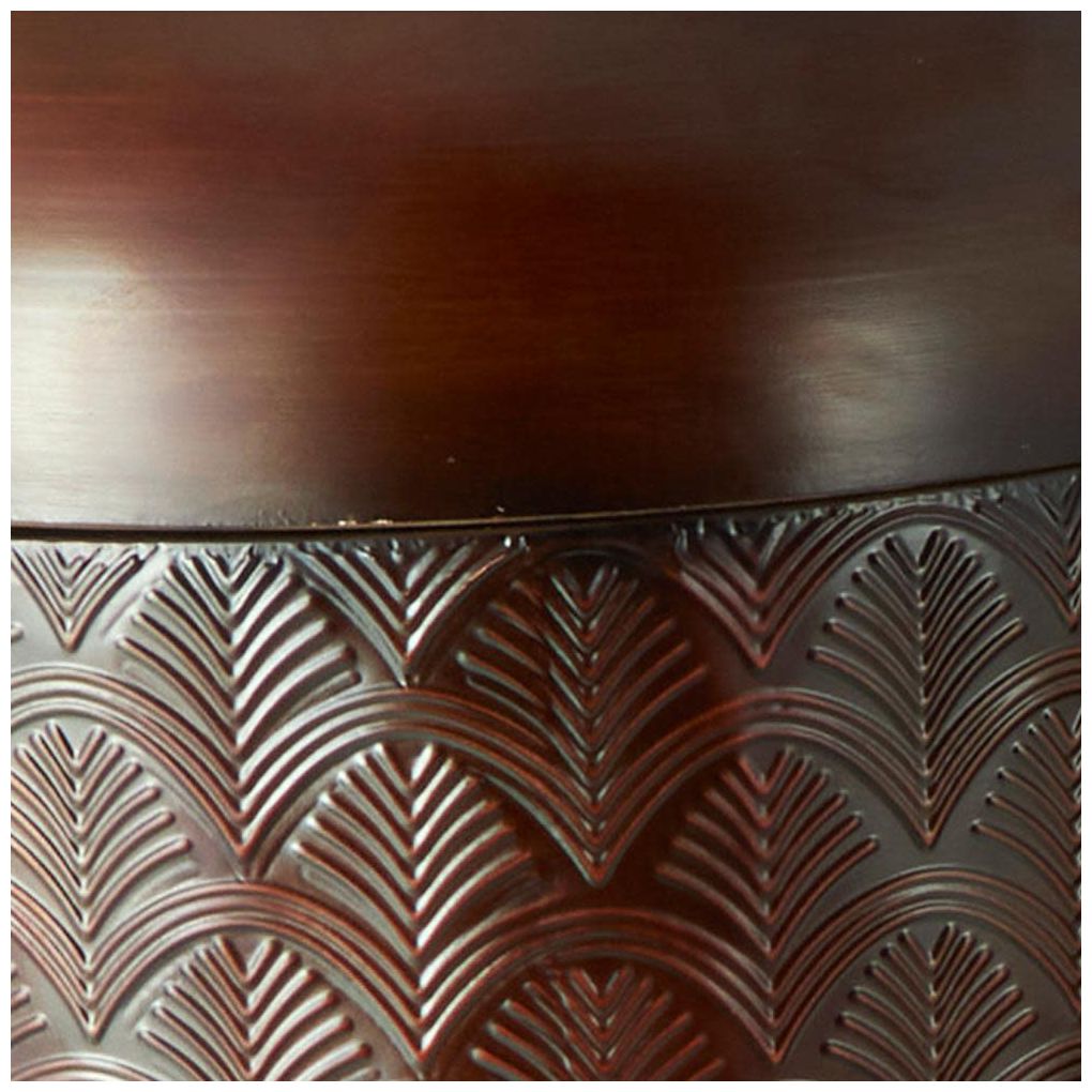 Dark Brown Metal Traditional Vase, S/3 53", 40", 27"H