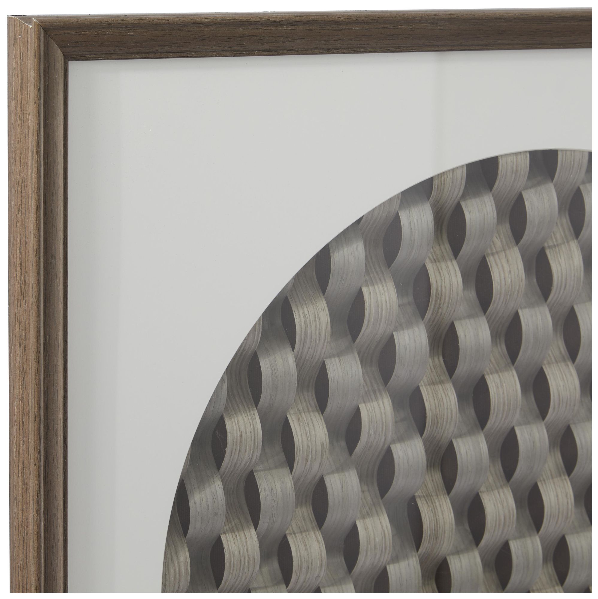 Image 3 Dark Brown Paper Contemporary Shadow Box, 24" x 2" x 24" more views