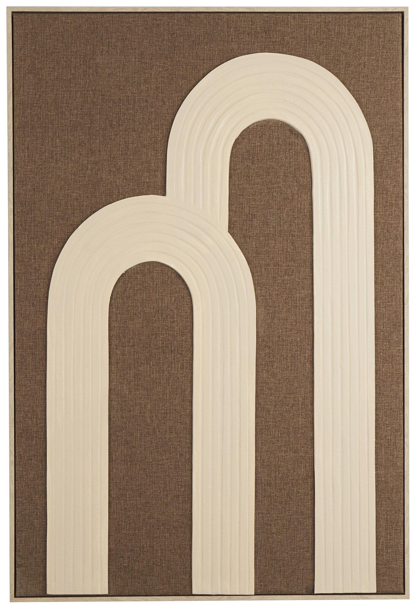 Image 2 Dark Brown Polyester Modern Framed Wall Art, 33" x 2" x 49"