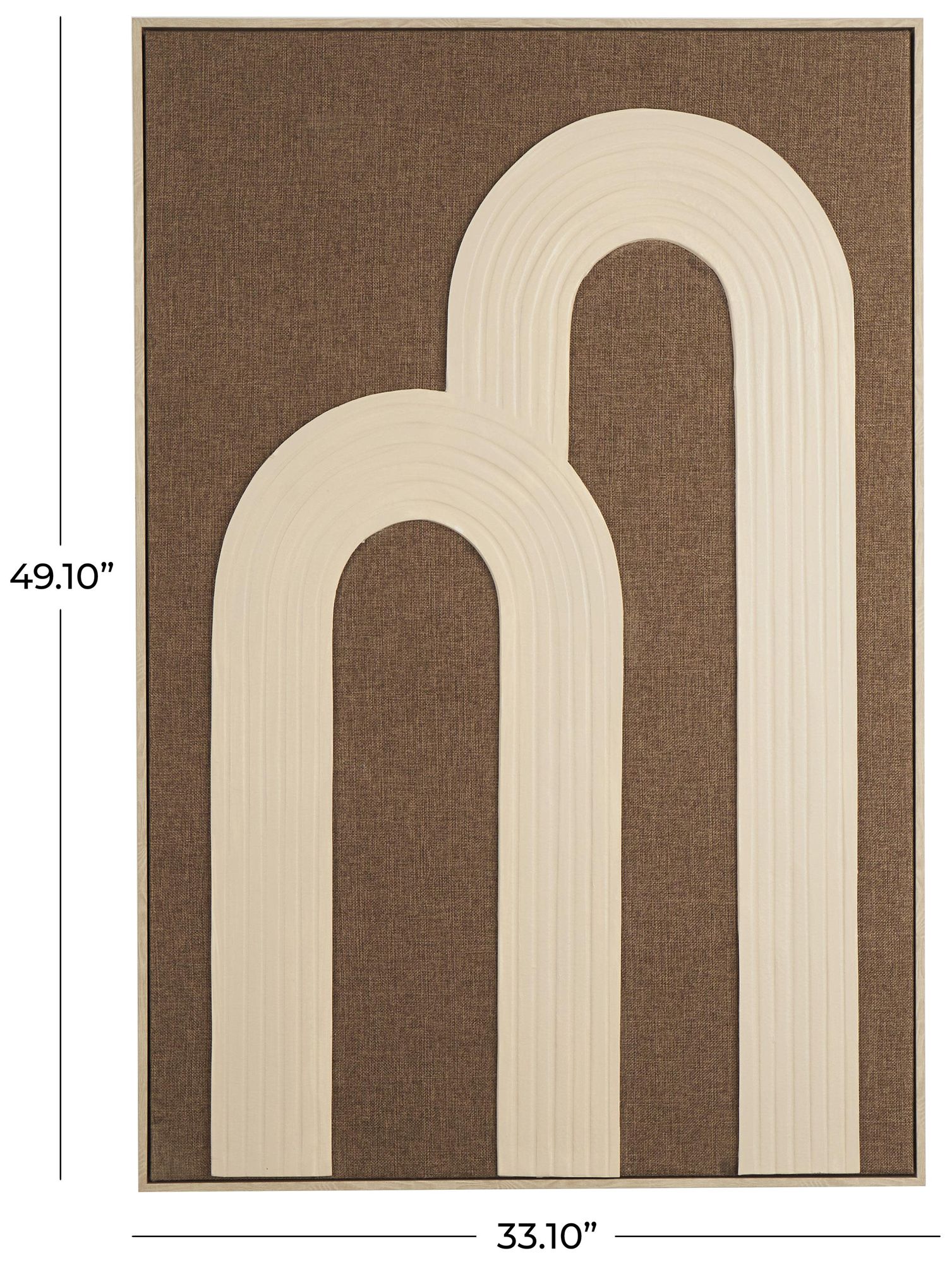 Image 7 Dark Brown Polyester Modern Framed Wall Art, 33" x 2" x 49" more views