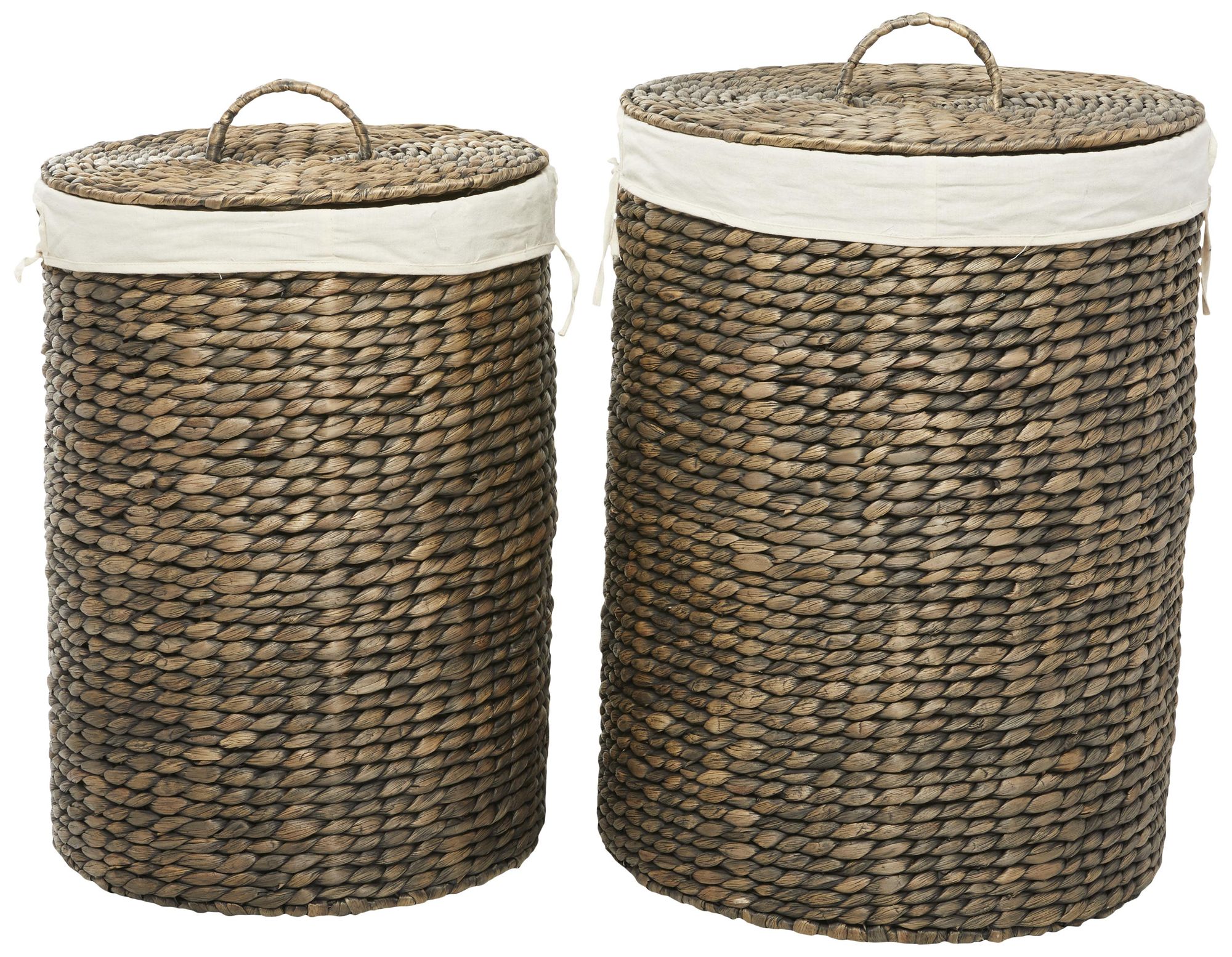 Image 2 Dark Brown Seagrass Traditional Storage Basket, S/2 24", 25"H