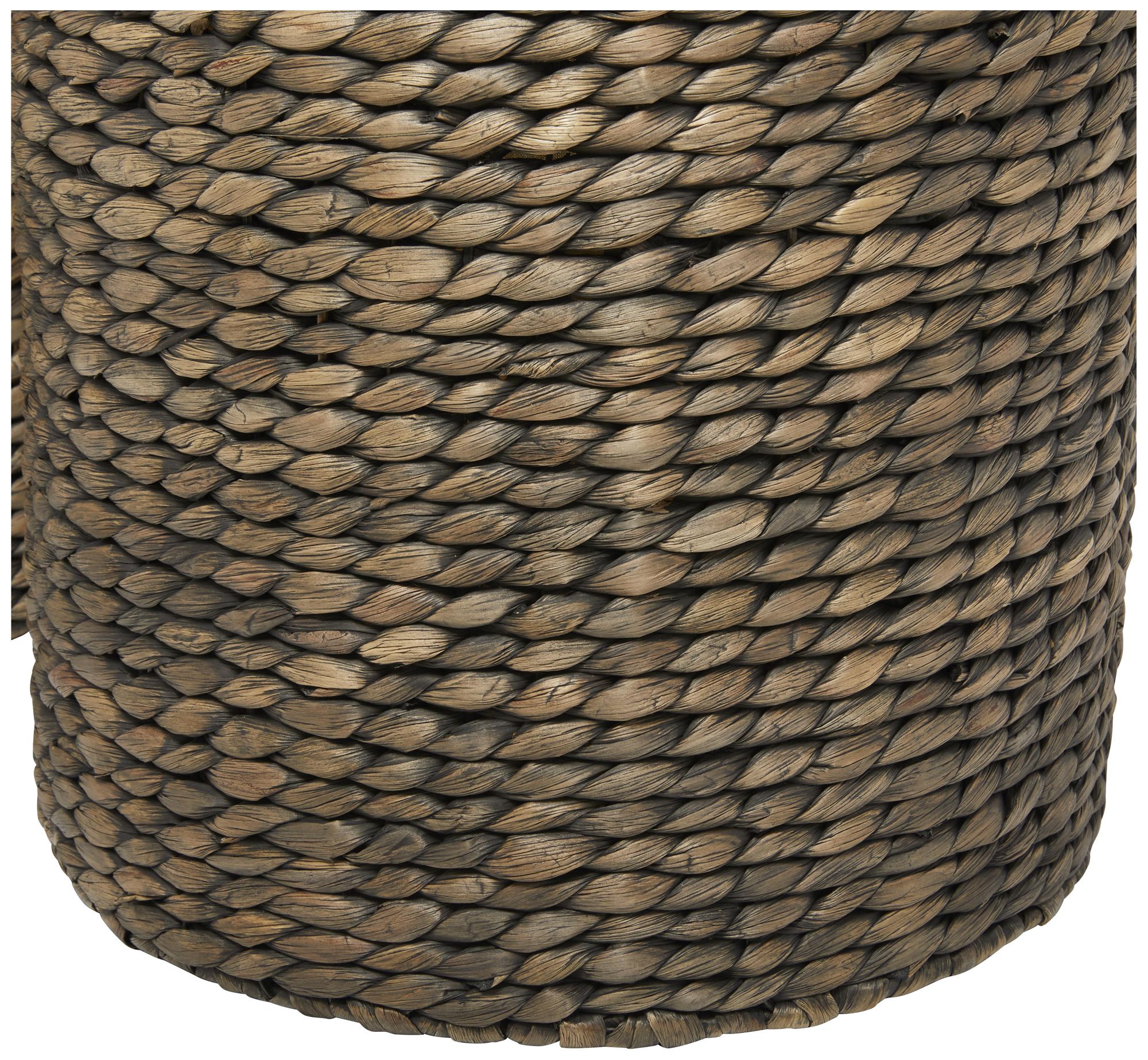 Image 3 Dark Brown Seagrass Traditional Storage Basket, S/2 24", 25"H more views