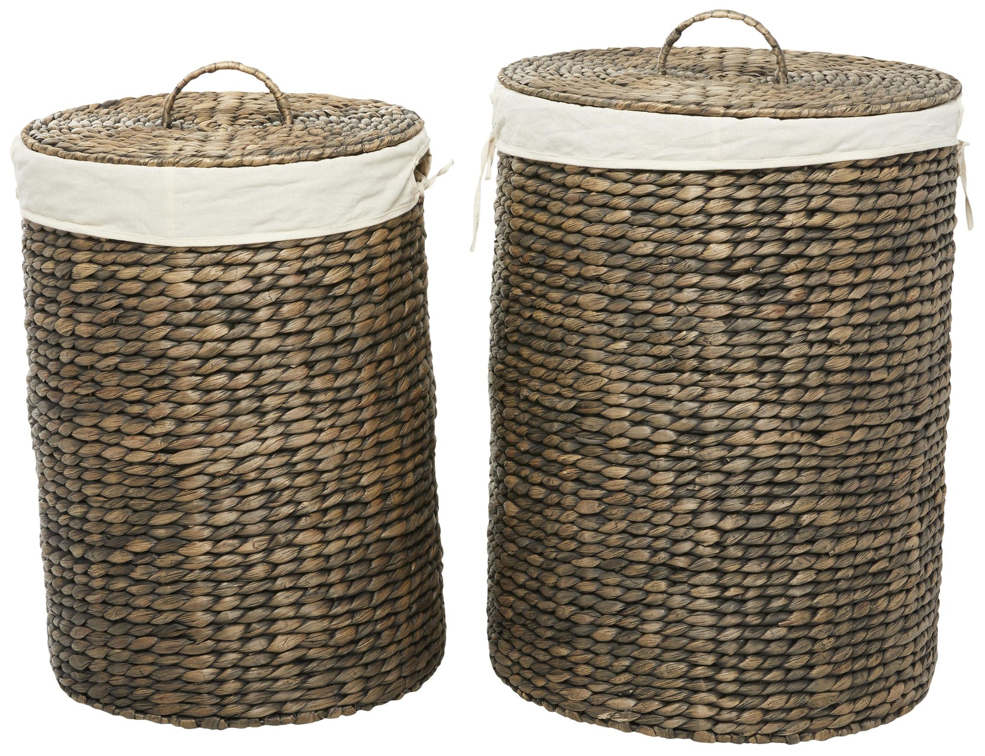 Image 5 Dark Brown Seagrass Traditional Storage Basket, S/2 24", 25"H more views