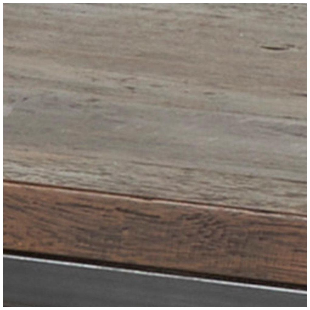 Dark Brown Teak Wood Contemporary Bench, 78" x 15" x 19"