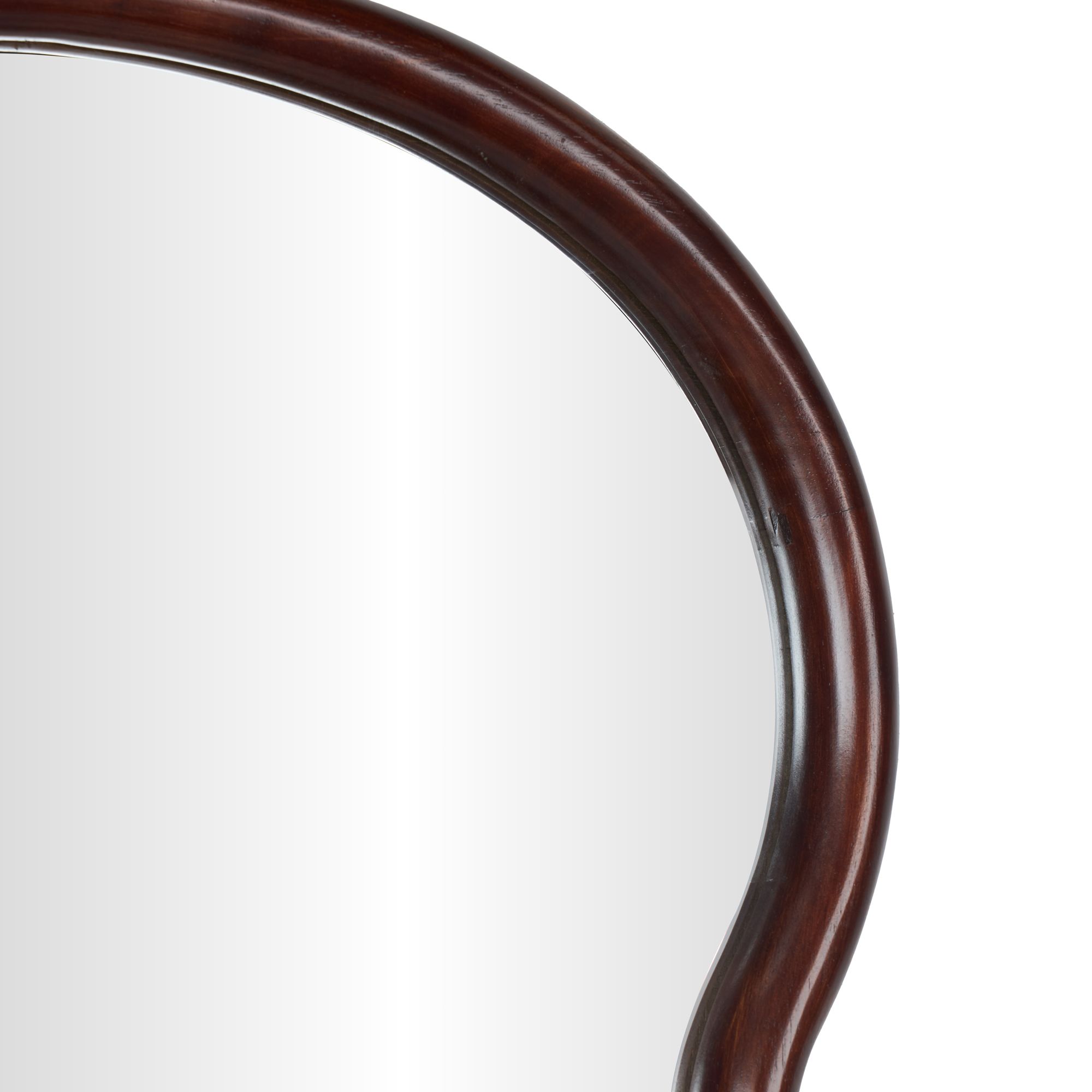 Image 2 Dark Brown Wood Contemporary Wall Mirror, 22" x 2" x 71 more views