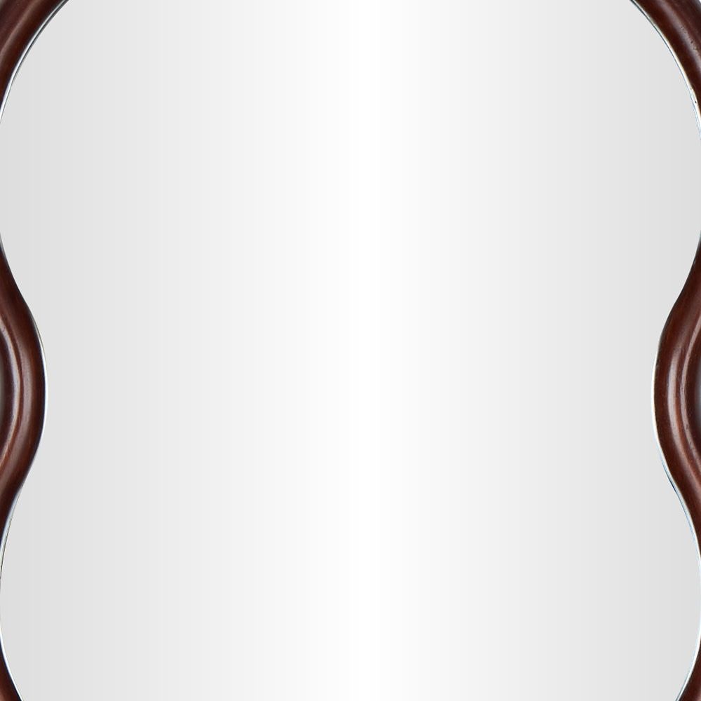 Dark Brown Wood Contemporary Wall Mirror, 22" x 2" x 71