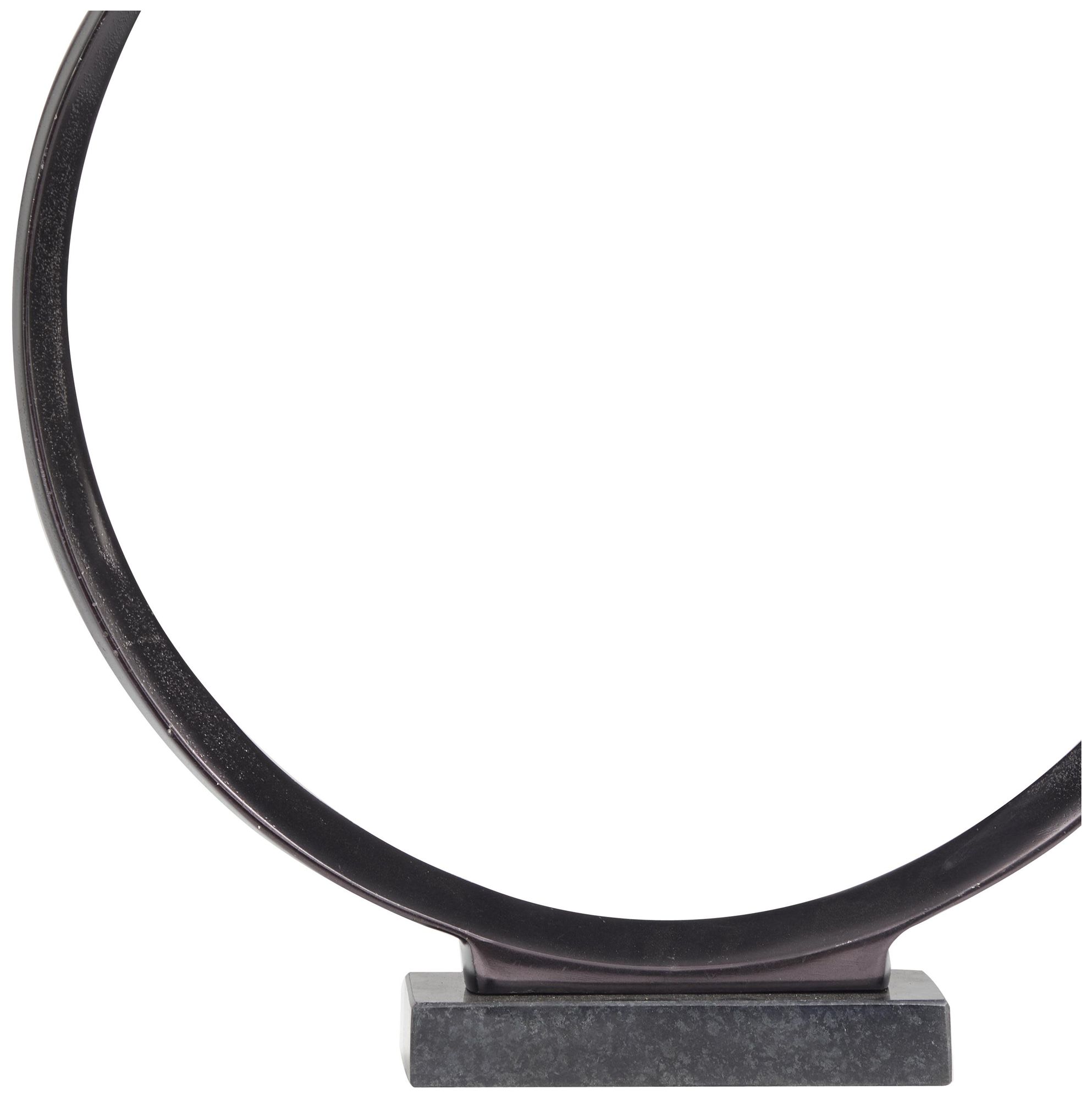 Image 3 Dark Gray Aluminum Metal Contemporary Sculpture, S/2 17", 14"H more views