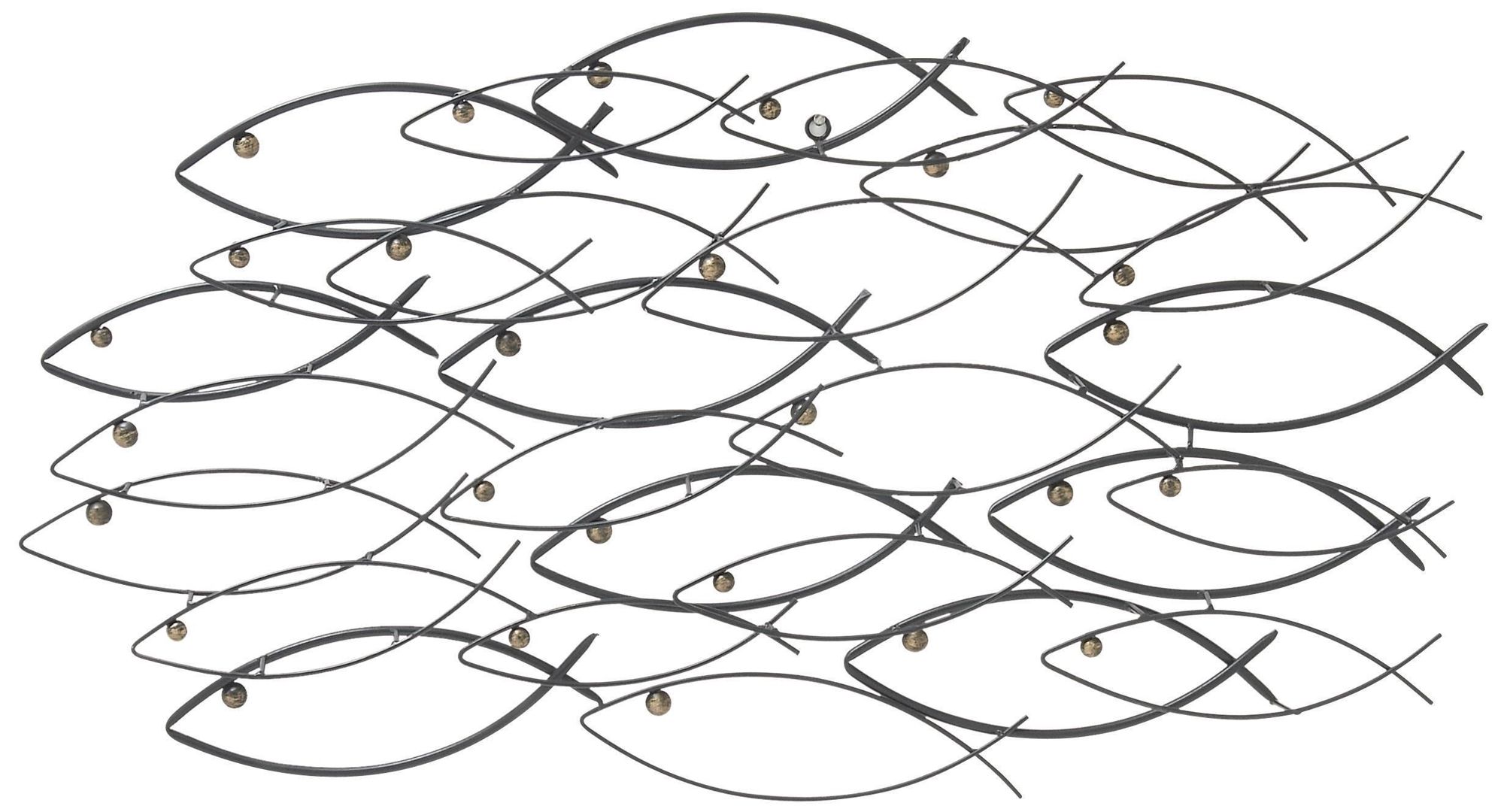 Image 2 Dark Gray Metal Coastal Wall Decor, 36" x 3" x 19"