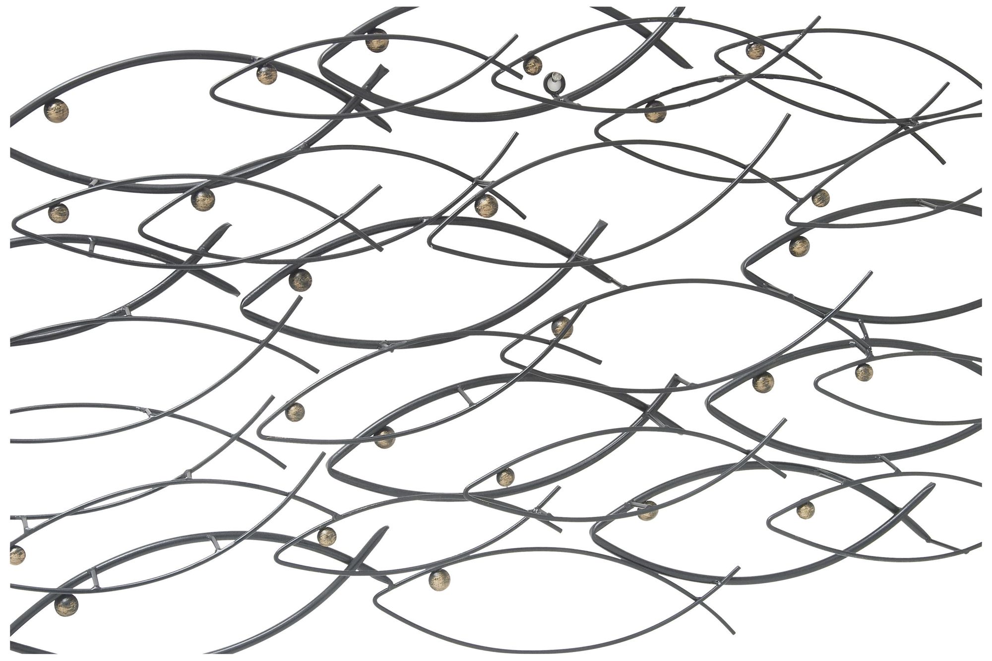 Image 3 Dark Gray Metal Coastal Wall Decor, 36" x 3" x 19" more views