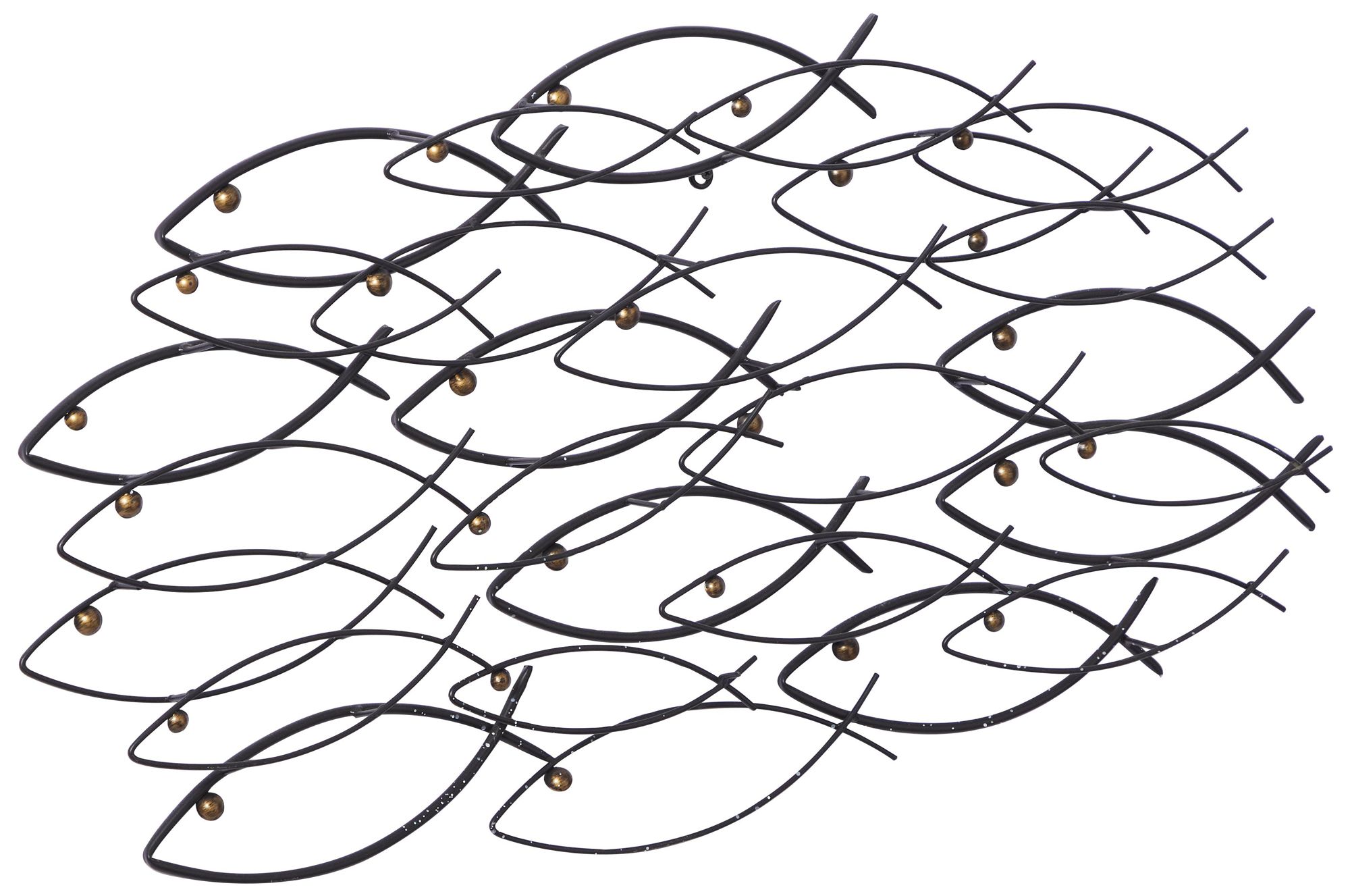 Image 5 Dark Gray Metal Coastal Wall Decor, 36" x 3" x 19" more views