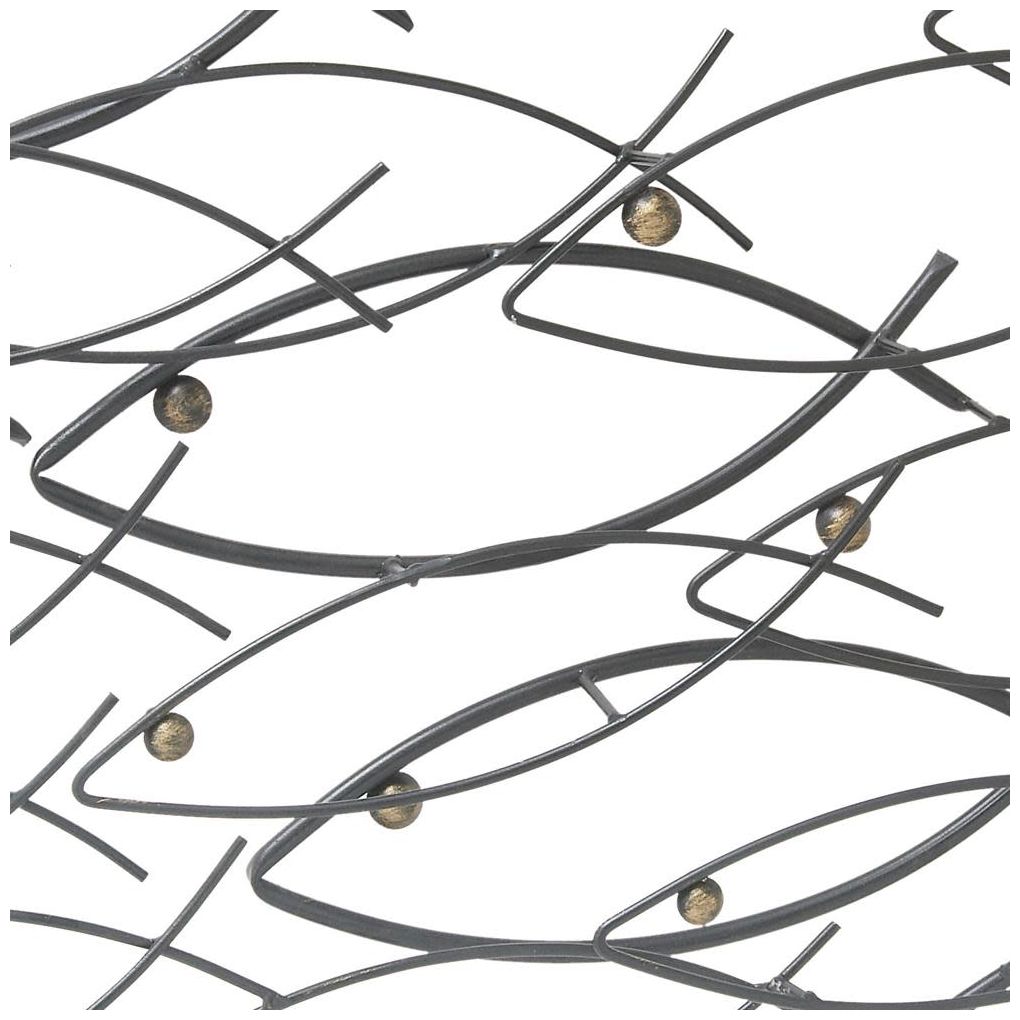 Image 7 Dark Gray Metal Coastal Wall Decor, 36" x 3" x 19" more views