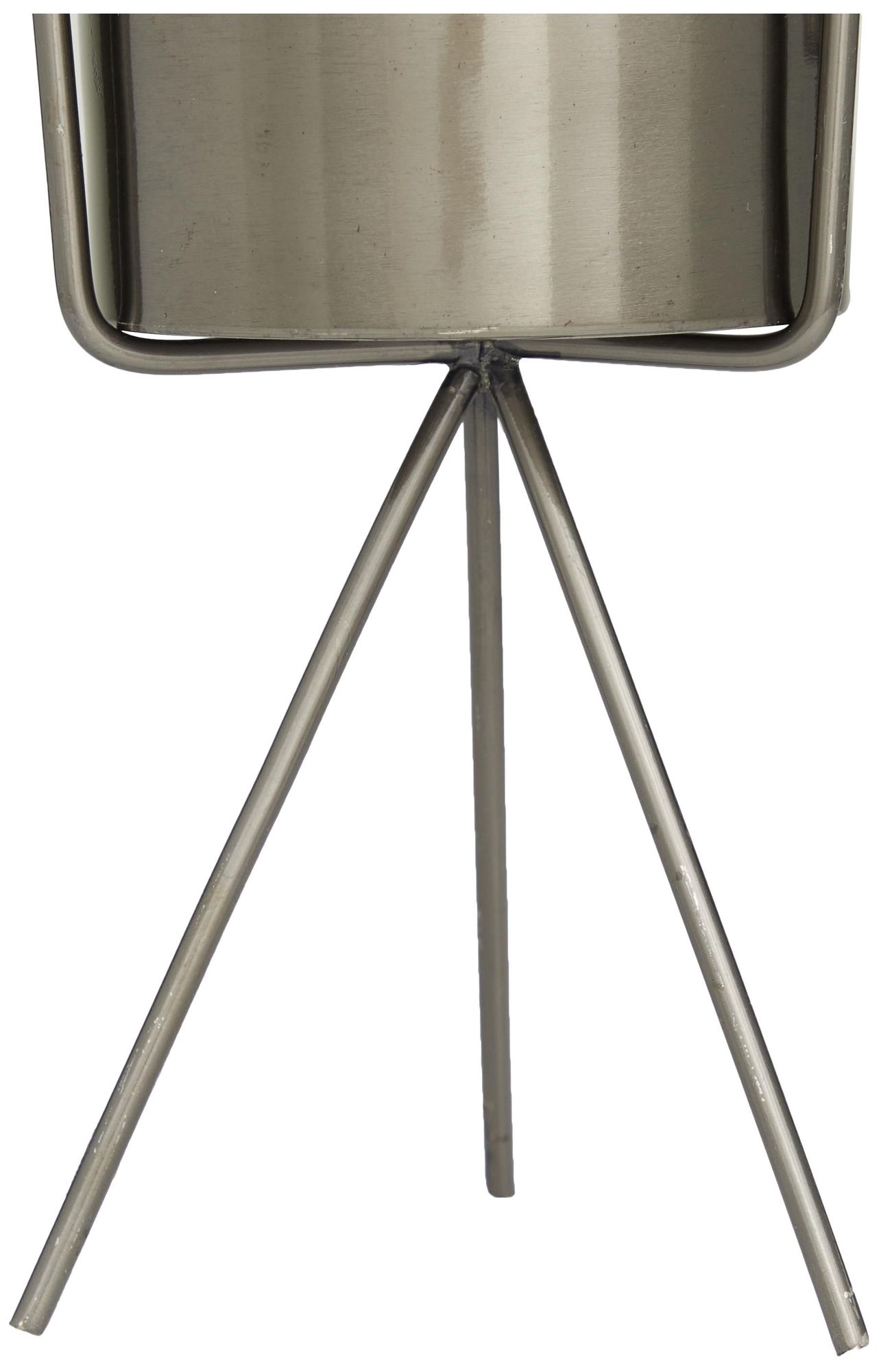 Image 4 Dark Gray Metal Contemporary Planter, S/2 12", 9"H more views