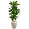 Dark Green Dracaena 48" High Faux Plant in Pot