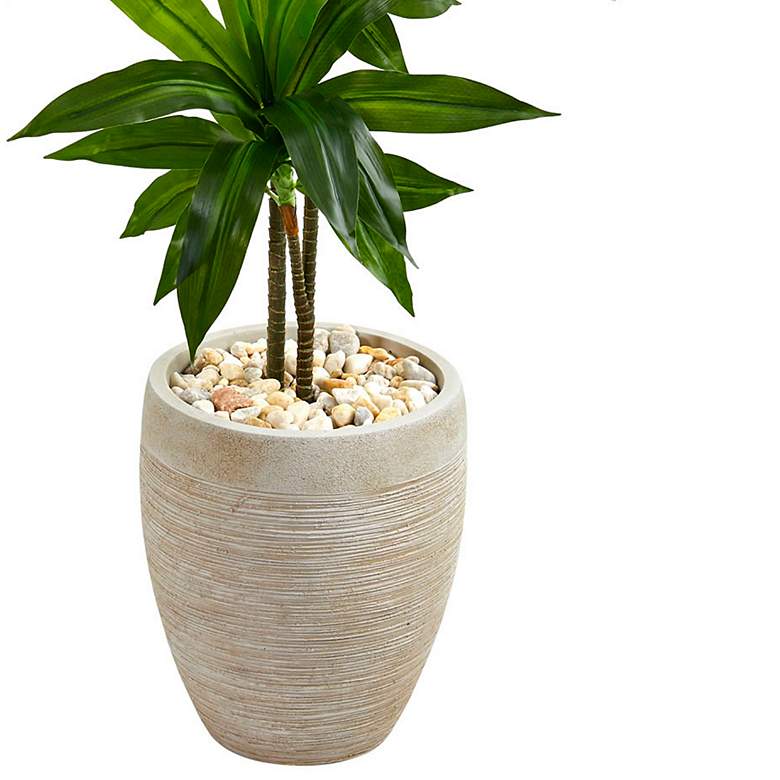 Image 4 Dark Green Dracaena 48" High Faux Plant in Pot more views