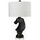 Dark Knight Gloss Black Ceramic Table Lamp