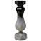Dark Ombre 18 1/2" High Glass Pillar Candle Holder