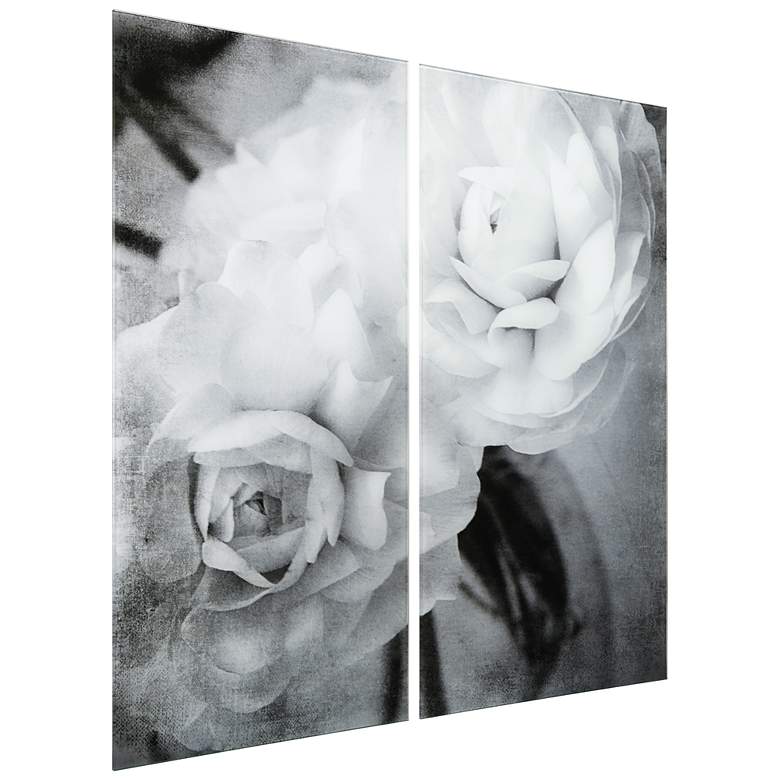 Image 2 Dark Ranunculus I AB Frameless Printed Tempered Glass Wall Art Set of 2 more views