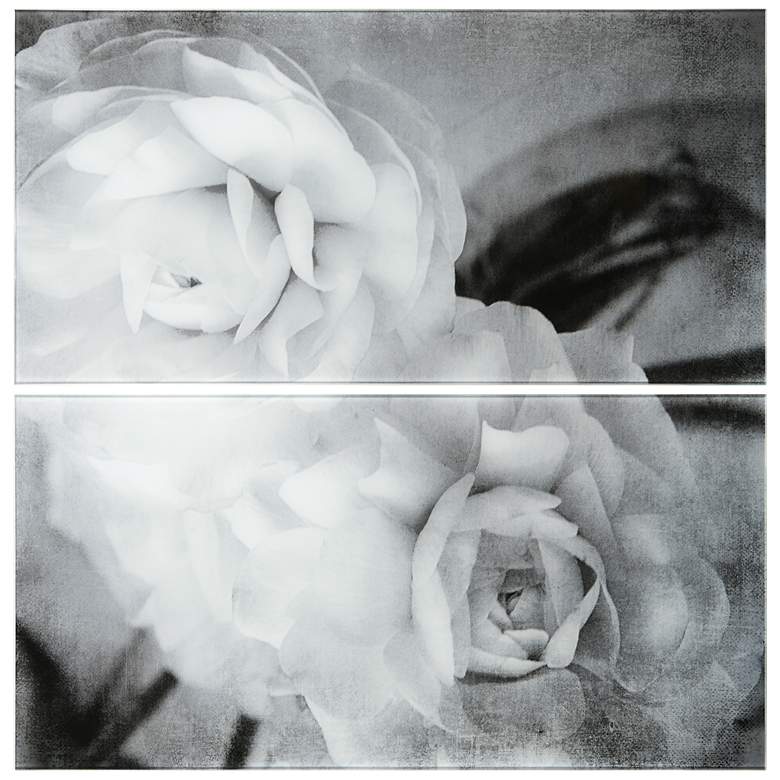 Image 3 Dark Ranunculus I AB Frameless Printed Tempered Glass Wall Art Set of 2 more views