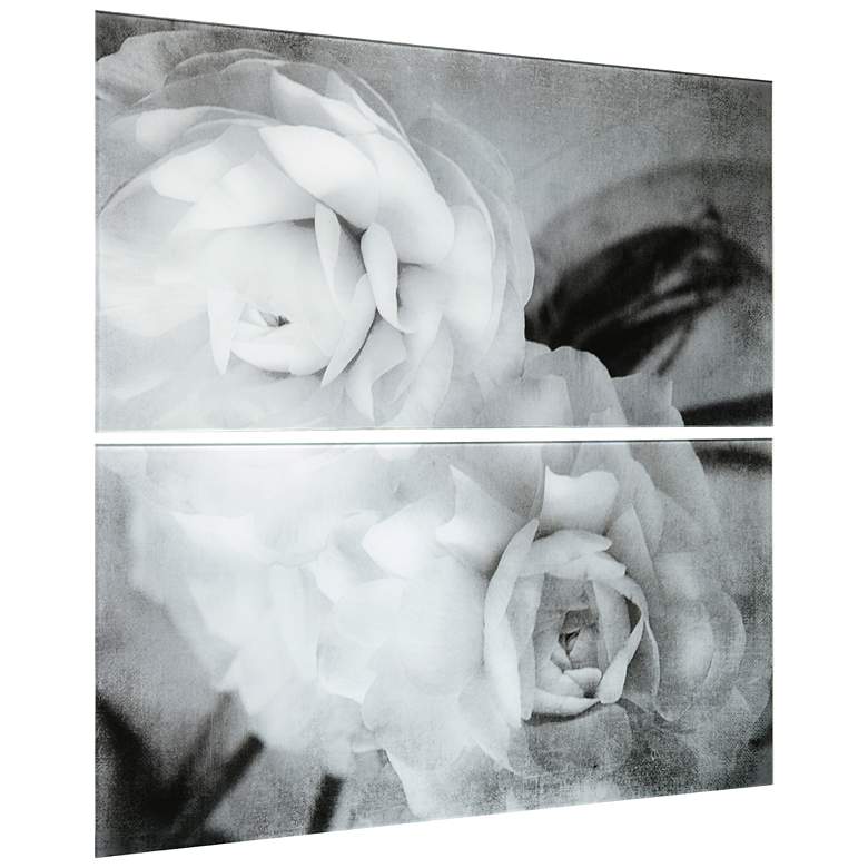 Image 4 Dark Ranunculus I AB Frameless Printed Tempered Glass Wall Art Set of 2 more views