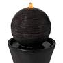 Thumbnail4 of Dark Sphere 35 1/2" High LED Pillar Bubbler Fountain more views
