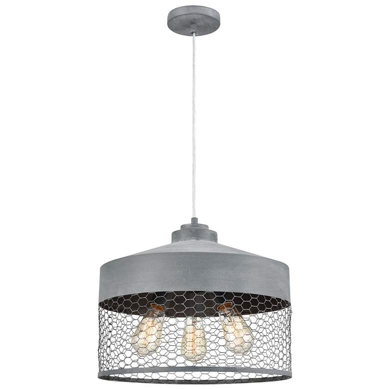 Image 1 Darkhorse 16" Wide 3-Light Chandelier - Concrete