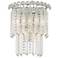 Darla 14" High Chrome and Crystal 3-Light Wall Sconce