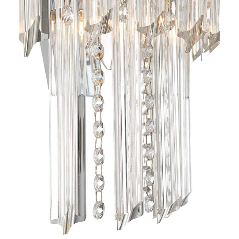 Image 4 Darla 14 inch High Chrome and Crystal 3-Light Wall Sconce more views