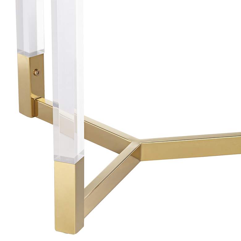 Image 5 Darla 19" Wide Gold and Acrylic Modern Round Accent Table more views