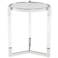Darla 19" Wide Silver and Acrylic Modern Round Accent Table