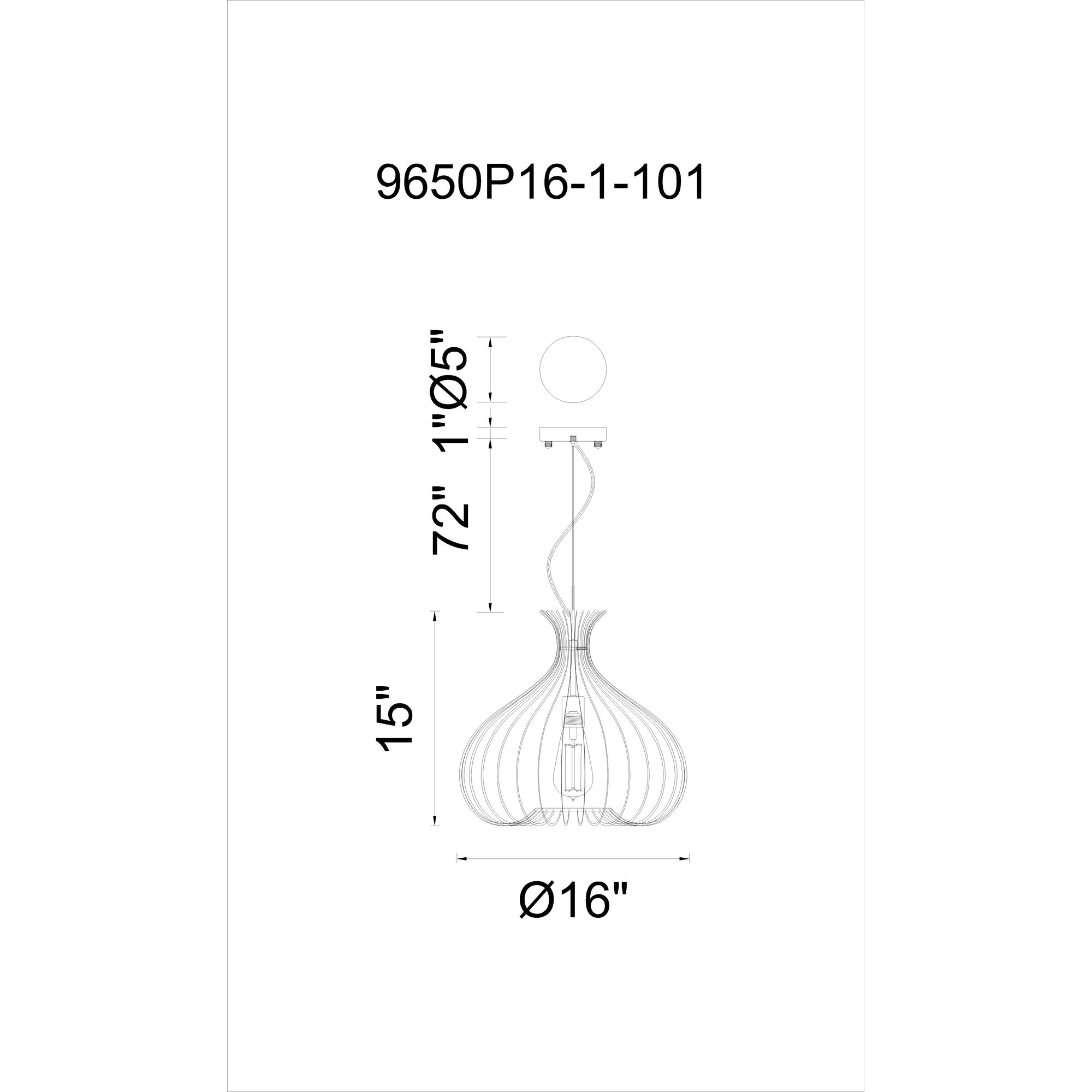 Image 3 Darleen 1 Light Down Pendant With Black Finish more views