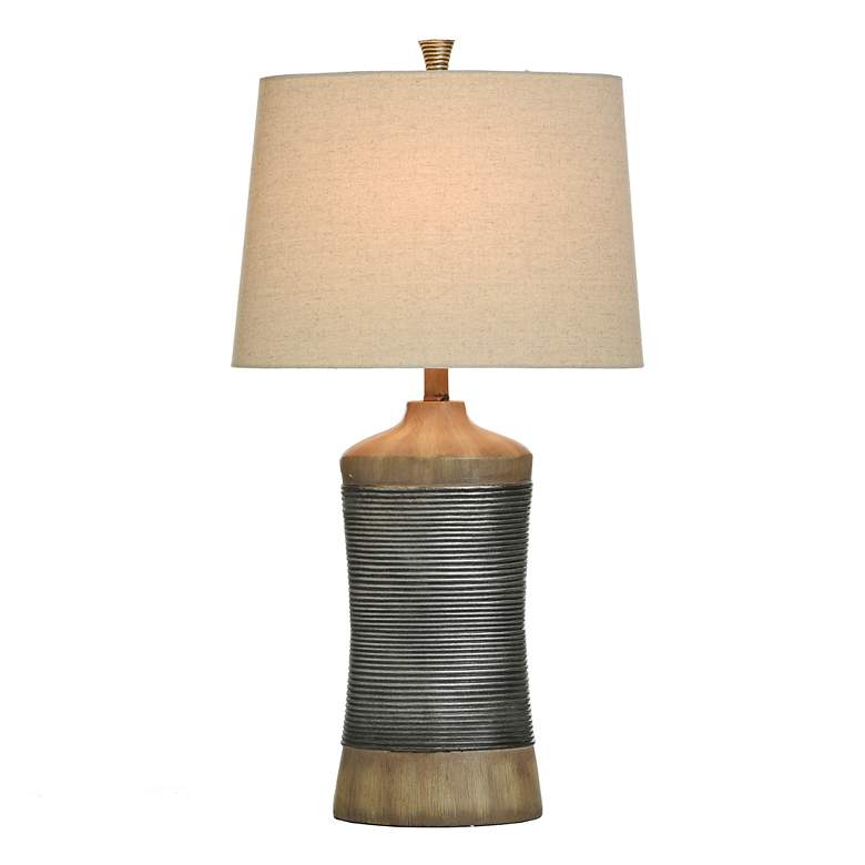 Image 3 Darley 30"H Light Brown Gray Table Lamp w/ Natural Shade more views