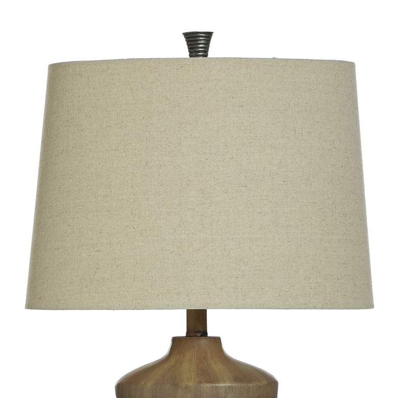 Image 4 Darley 30"H Light Brown Gray Table Lamp w/ Natural Shade more views