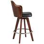 6_Darnton 26 1/2" Black Faux Leather Swivel Counter Stools Set of 2 more views