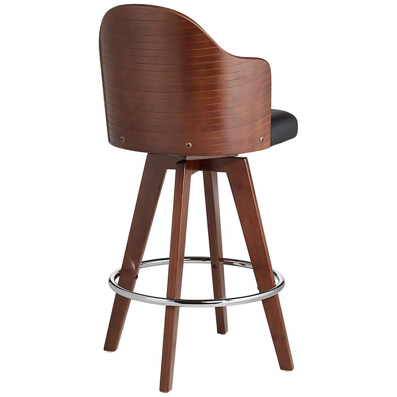 Image 7 Darnton 26 1/2" Black Faux Leather Swivel Counter Stools Set of 2 more views