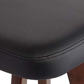 Image5 of Darnton 26 1/2" Black Faux Leather Swivel Counter Stool more views