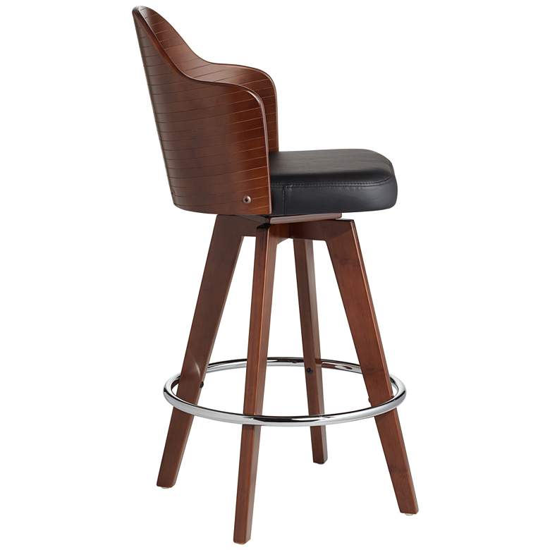 Image 7 Darnton 26 1/2" Black Faux Leather Swivel Counter Stool more views