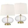 3_Darrah 19" High Clear Glass Table Lamp Set of 2