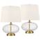 Darrah 19" High Clear Glass Table Lamp Set of 2