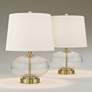 2_Darrah 19" High Clear Glass Table Lamp Set of 2