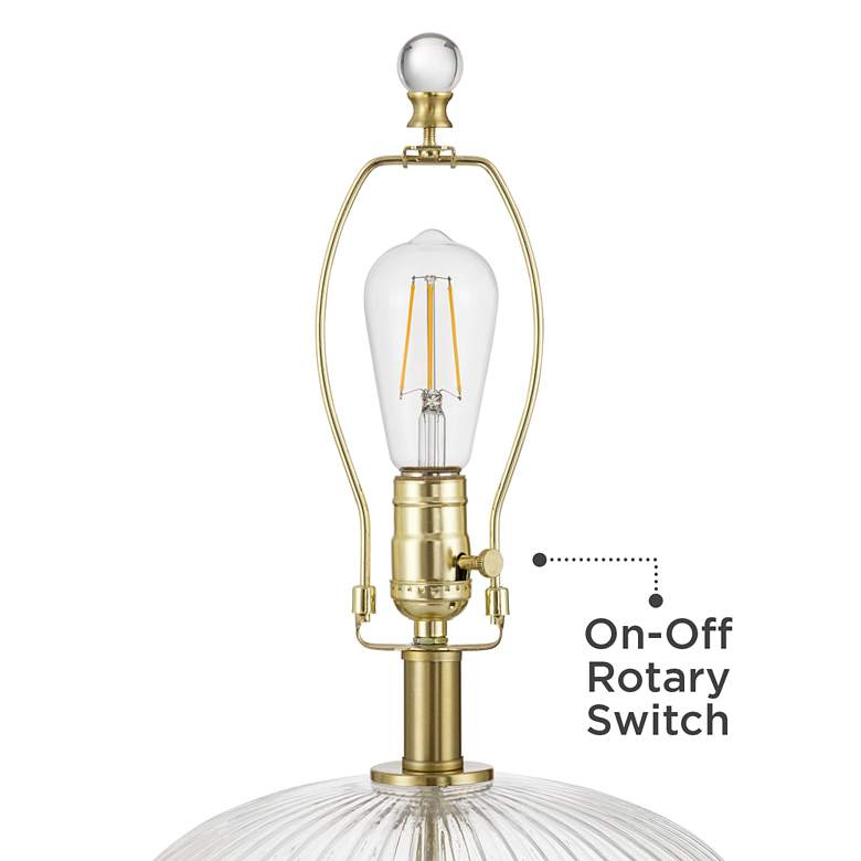 Image 4 Darrah 19" High Clear Glass Table Lamp Set of 2 more views