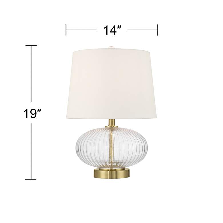 Image 7 Darrah 19" High Clear Glass Table Lamp Set of 2 more views