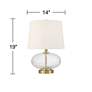 Darrah 19" High Clear Glass Table Lamp Set of 2 in scene