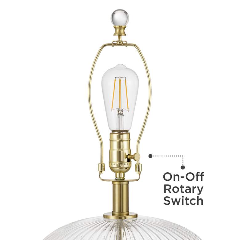 Image 4 Darrah 19" High Clear Glass Table Lamp more views